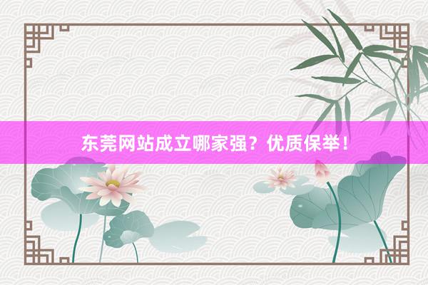 东莞网站成立哪家强？优质保举！